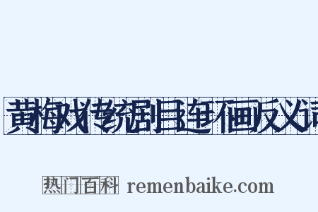 黄梅戏传统剧目连环画反义词是什么意思的图片